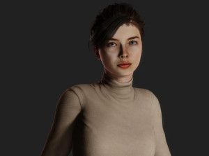 Urban Chic Muse Timeless Beauty in Modern Attire 3Dモデル