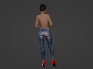 Urban Chic Muse Timeless Beauty in Modern Attire 3Dモデル