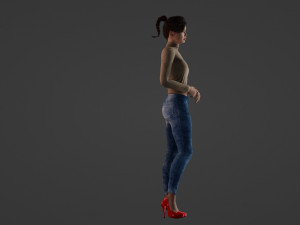 Urban Chic Muse Timeless Beauty in Modern Attire 3Dモデル