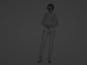 Urban Chic Muse Timeless Beauty in Modern Attire 3Dモデル