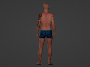 Asian Male Character Tattooed Edition 3D Модель