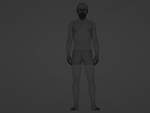 Asian Male Character Tattooed Edition 3D Модель