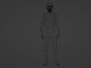 Asian Male Character Tattooed Edition 3D Модель