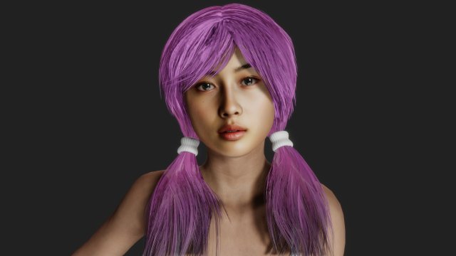 Azis Dreamer of Realistic Young Woman Model 3D .c4d .max .obj .3ds .fbx .stl .blend 