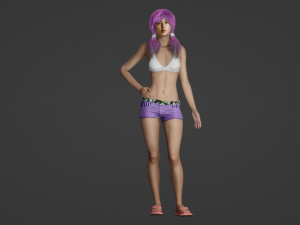 Azis Dreamer of Realistic Young Woman Model 3D