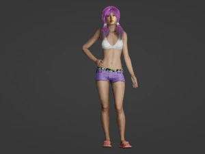 Azis Dreamer of Realistic Young Woman 3D Model