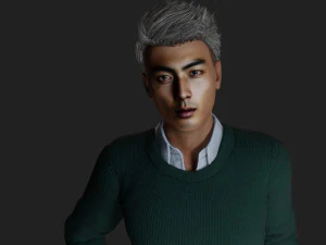 Serene Sage Oriental Elegance 3D Model