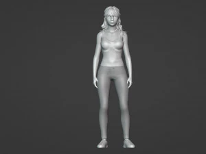 Fille aux taches de rousseur r&eacute;aliste Modèle 3D