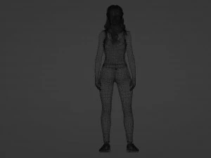 Fille aux taches de rousseur r&eacute;aliste Modèle 3D