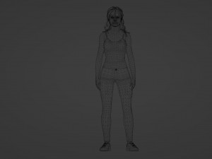 Realistic Freckled Girl 3D 模型