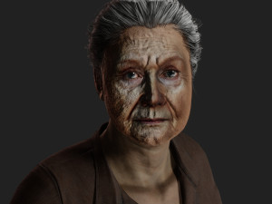 Realistic Sad Granny 3D 모델