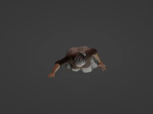 Realistic Sad Granny 3D Model