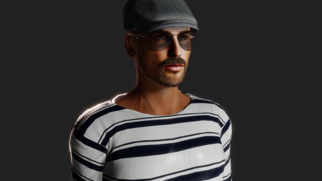 Urban chic male model 3D Model .c4d .max .obj .3ds .fbx .stl .blend 