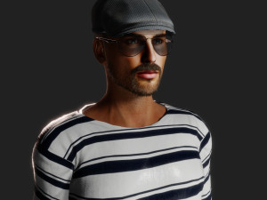 Urban chic male model 3D Model