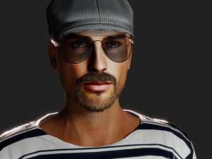 Urban chic male model 3D Model