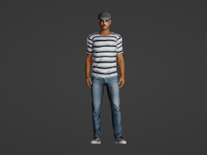 Urban chic male model 3D Model