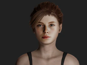 Sommer-Chic-Universit&auml;tsstudent 3D Modell