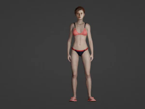 Summer Chic University Student 3D Model