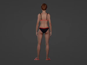 Summer Chic University Student 3D Model