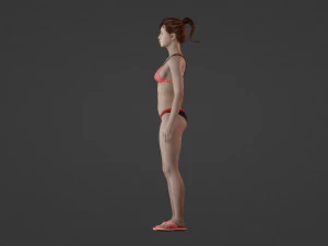Summer Chic University Student 3D Model