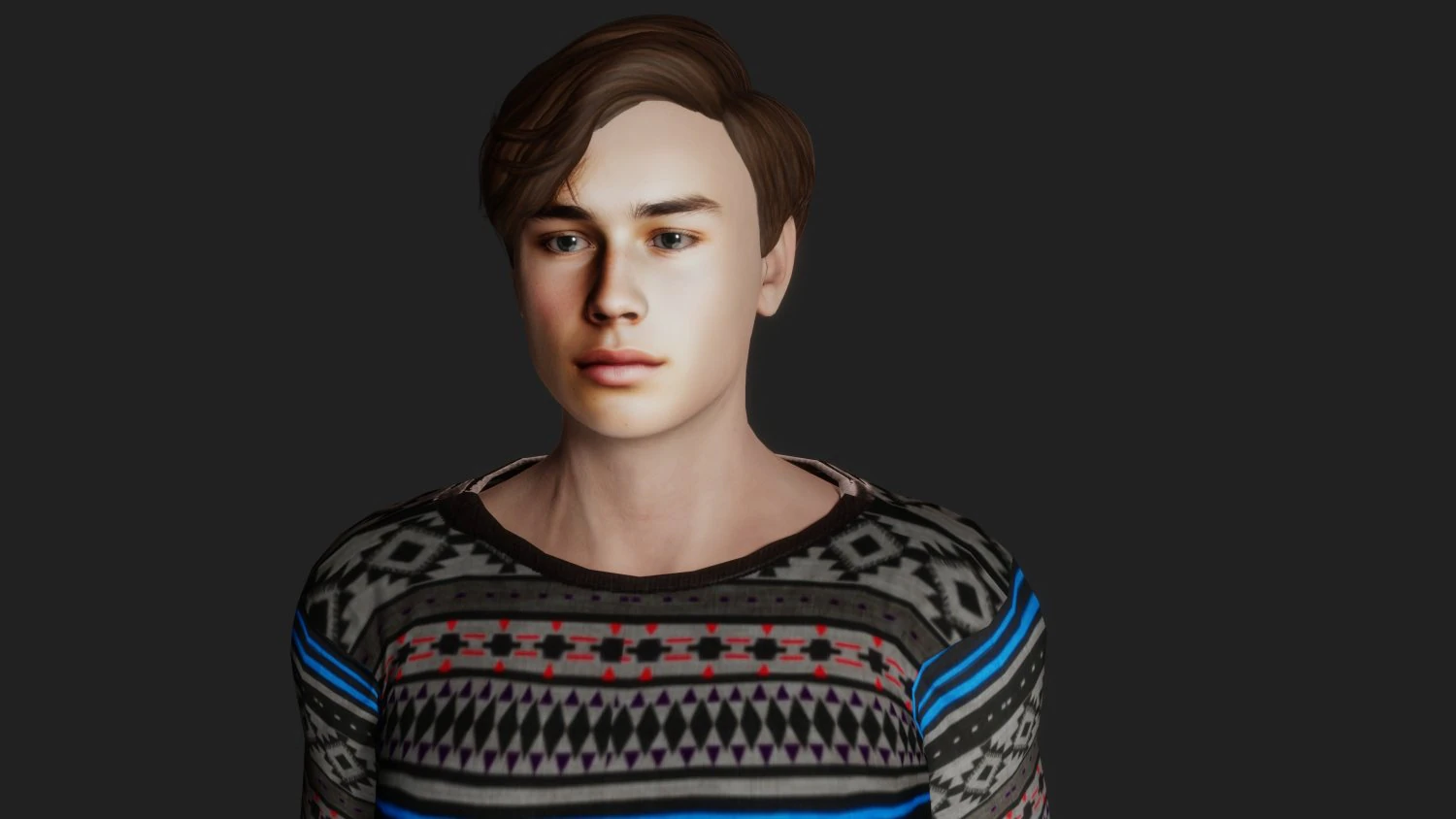 Trendy Teenager 3D Model .c4d .max .obj .3ds .fbx .stl .blend 