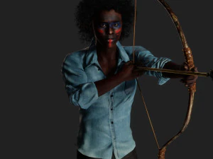 아프리카 궁수 3D 모델