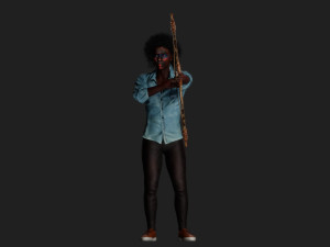 African Archer 3D Model