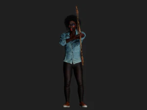 African Archer 3D Model