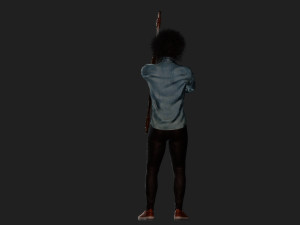 African Archer 3D Model