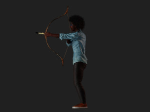 African Archer 3D Model