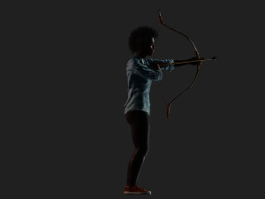 African Archer 3D Model