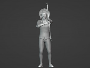 African Archer 3D Model
