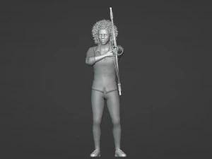 African Archer 3D Model