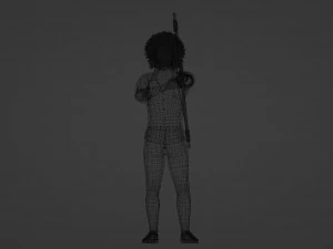 African Archer 3D Model