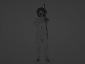 African Archer 3D Model