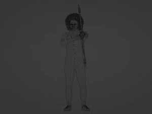 African Archer 3D Model