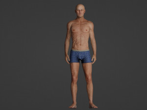 Realistic Elderly Man 3Dモデル