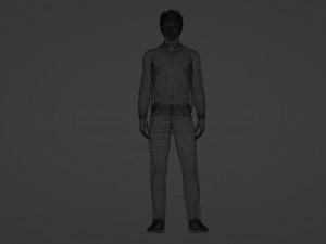 Contemplative University Student 3D Model