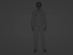 Contemplative University Student 3D Model