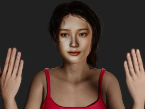 Изящная китайская красавица 3D Модель