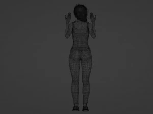 Sierlijke Chinese schoonheid 3D Model