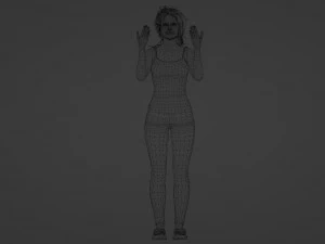 Sierlijke Chinese schoonheid 3D Model