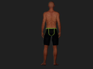 of a realistic athletic bald male Joe Modèle 3D