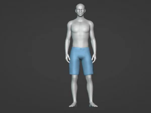 of a realistic athletic bald male Joe 3D Model