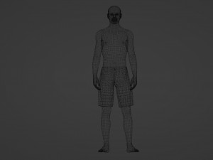 of a realistic athletic bald male Joe Modèle 3D