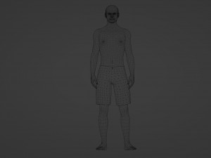 of a realistic athletic bald male Joe Modèle 3D