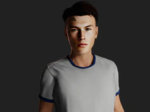 Young College Athlete 3D Model