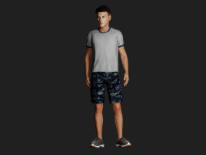 Young College Athlete 3D Модель