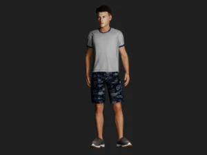 Jovem Atleta Universit&aacute;rio Modelo 3D
