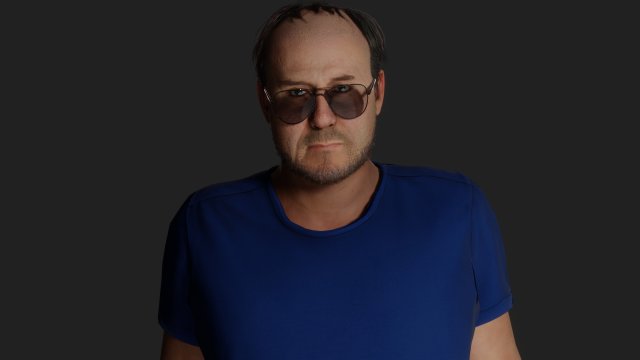 Middle-aged Educator 3D Model .c4d .max .obj .3ds .fbx .stl .blend 